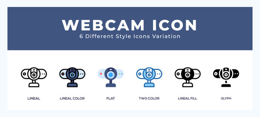 Webcam icon for web. mobile apps and ui.