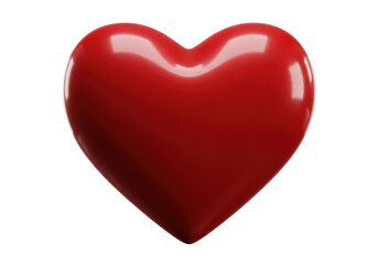 Isolated Red Heart Symbol Love and Passion