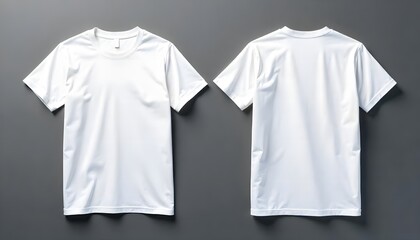 White blank cotton casual men's t-shirt template design