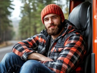 Selective focus.  break on the road