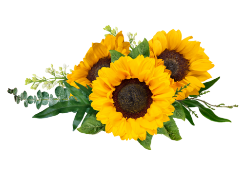 Flower bouquet png sticker, floral design in transparent background
