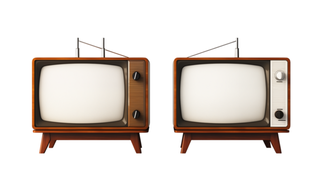 Vintage Television Set Retro Design Mockup Perfect for Nostalgia Projects