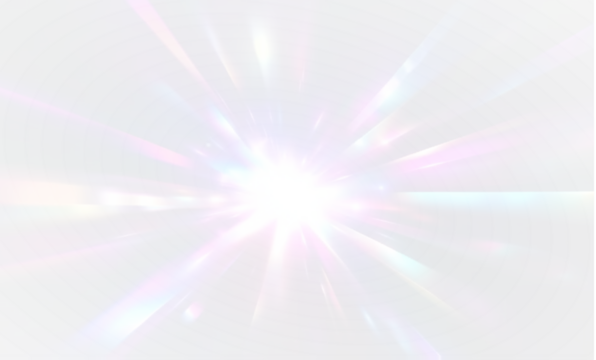 Bright flare overlay png. Rainbow light refraction with diamond glow, lens flash, and glittering prism. Transparent background for design filter, jewelry, or fantasy decoration.

