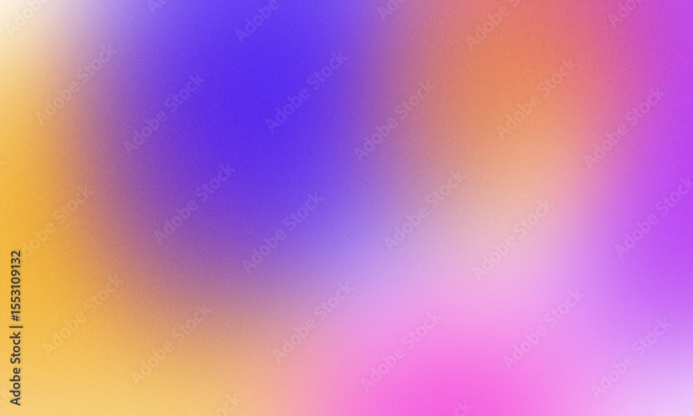 Aufkleber Colorful abstract gradient with noise and blur effect on transparent background. Soft blend of orange, blue, and pink tones