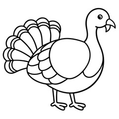 Minimalist Turkey Line Art 