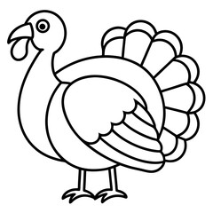 Minimalist Turkey Line Art 