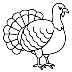 Minimalist Turkey Line Art 