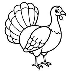 Minimalist Turkey Line Art 