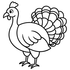 Minimalist Turkey Line Art 