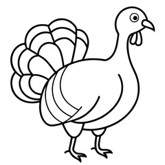 Minimalist Turkey Line Art 