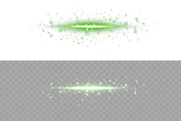 Green glowing line with horizontal beam, soft flare glow, and futuristic light shine. Perfect for...