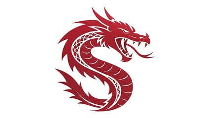 Chinese New Year celebration with Dragon illustration in vintage art style
