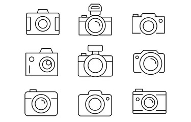 camera icon set