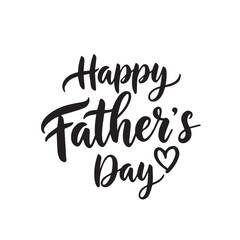 Fototapeta premium Father’s Day Lettering Typography Design with Handwritten Script, Heart Accent, and Decorative Black Ink on White Background for Greeting Concept