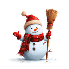 snowman on a white background