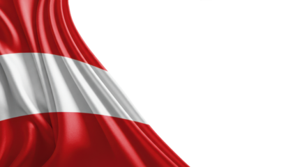  austrian flag with folds. transparent, png, 