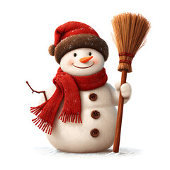 snowman on a white background