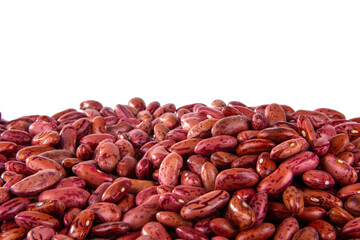  Uncooked Kidney bean or Red beans on white or transparent background