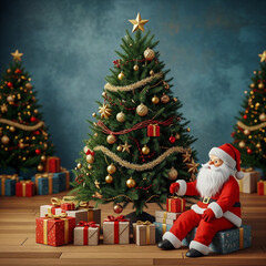 santa claus with gifts