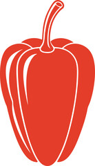 red pepper isolated on white