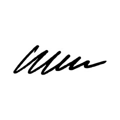 Black abstract brush stroke. Vector hand-drawn illustration.