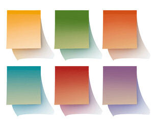 Fototapeta premium Colorful Torn Sticky Notes Collection