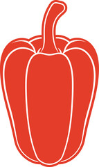 red pepper vector illustration