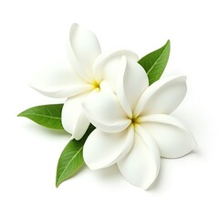 Fototapeta premium 3D Jasmine Flowers Cluster with Delicate White Petals Isolated on Transparent Background