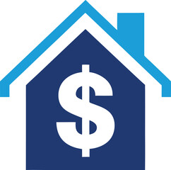 Home sell dollar sign pictogram icon. house, property, real estate sell