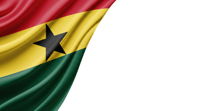 ghanaian flag isolated on transparent background, png
