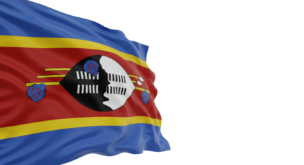 ewsatini, swazi flag isolated on transparent background, png