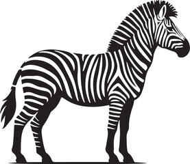 Obraz premium A silhouette zebra vector