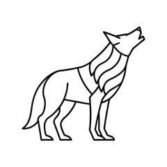 wolf head vector