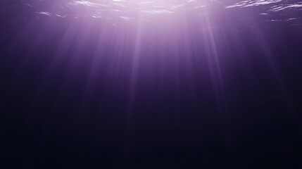 Deep Ocean Sunlight Rays Purple Abyss Background