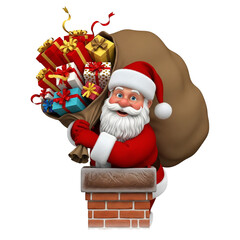 santa with gifts