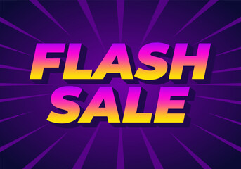 Flash Sale Text with Bold Gradient Colors