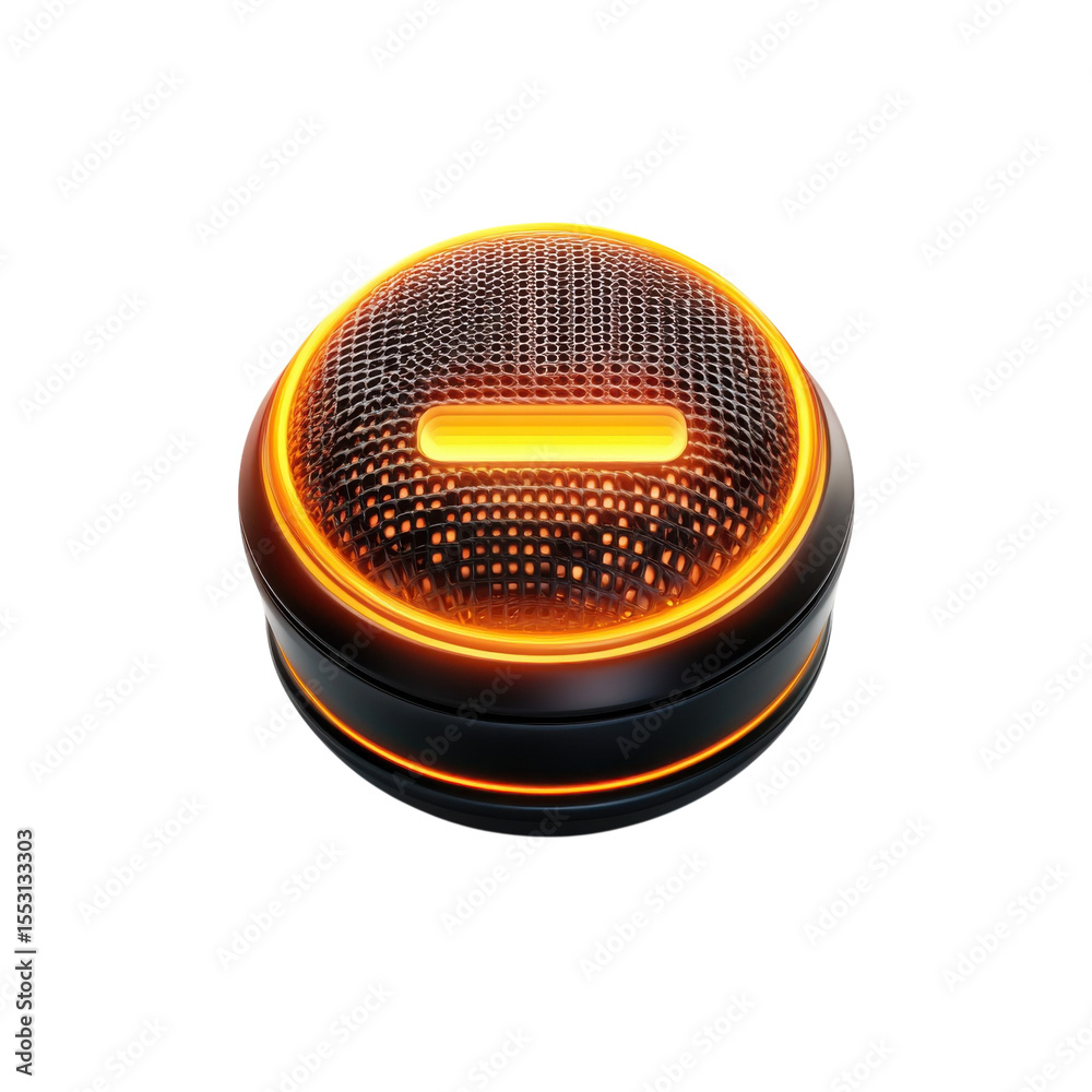 Fototapete orb device futuristic technology glowing interface ui design round shape on transparent background