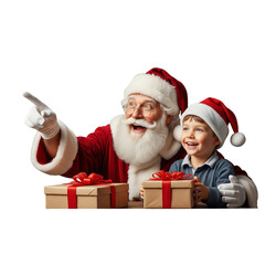 santa claus with gifts