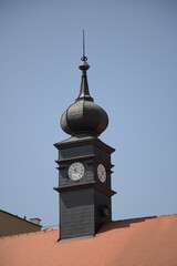 old clock tower in budapest 