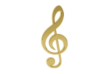 Fototapeta premium Golden Treble Clef Icon