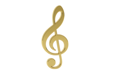 Golden Treble Clef Icon