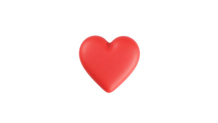 Fototapeta premium Heart Emoji Object-Only on White Background Macro Studio Image for Editorial and Infographics