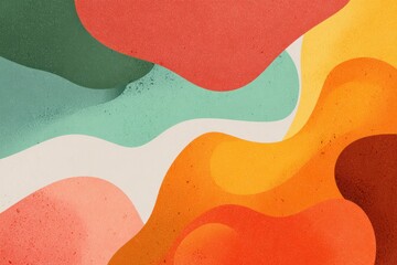 Abstract colorful shapes intertwining in a vibrant design, creating a dynamic visual experience