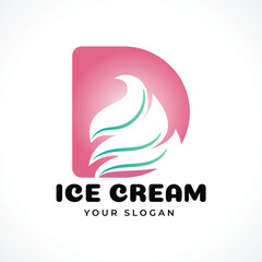 Ice Cream logo and Illustration