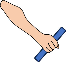 バトンタッチをするグラフィック素材イラスト