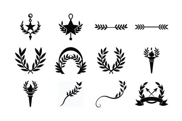 Fototapeta premium Floral vector tribal tattoo design elements set with birds and dragons