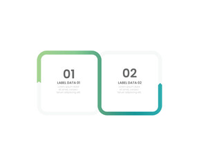 2 section business infograph process 