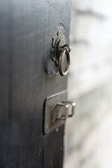 Asia, China, Guangdong, Dongguan, Keyuan Museum, ancient building, historic door lock