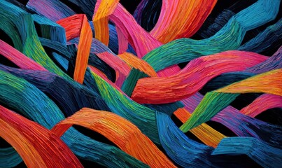 Vibrant abstract wave patterns in a colorful arrangement, creating a dynamic and artistic backdrop