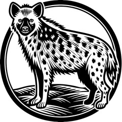 Fototapeta premium Hyena Wildlife Icon - African Savanna Design